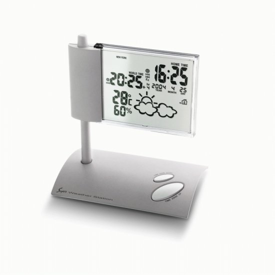ST-935i See-Through Display Multi-City-Time Meteorological Clock - Click Image to Close