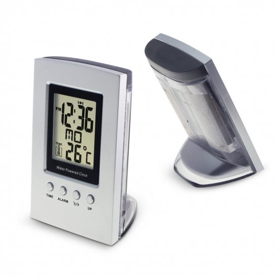 ST-1009R Water Powered Thermometer Clock - Click Image to Close