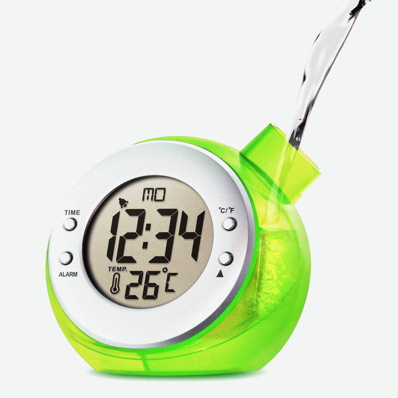ST-1000R Water Powered Thermometer Clock - Click Image to Close
